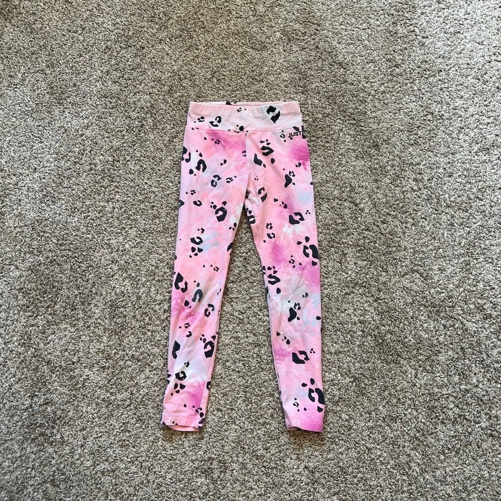 Justice Pink and Black Leggings